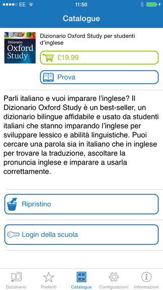 Dizionario Oxford Study per studenti d’inglese