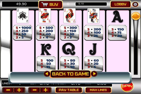 'A Lets Play Vegas Cards Slots High 5 Casino Game With Gold Coin Bonus ! screenshot 4
