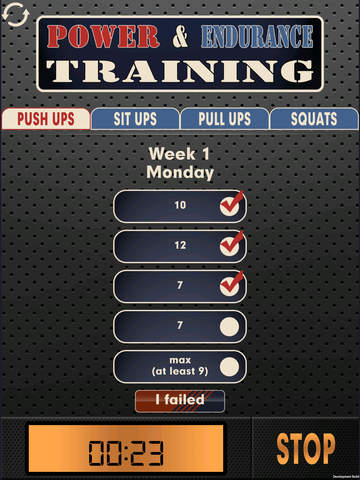 【免費健康App】Power and Endurance Training: Push up, Sit up, Pull up, Squat-APP點子