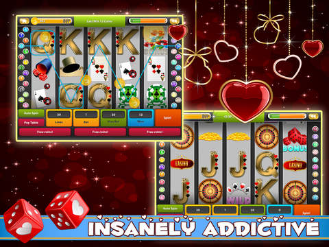 【免費遊戲App】A Hearts Slots Machine - Play Best Free online Old Bonus Slot Casino of Valentine-s day-APP點子