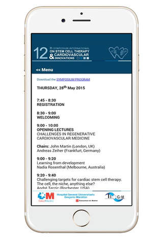 Symposium on stem cell therapy and cardiovascular innovations screenshot 2