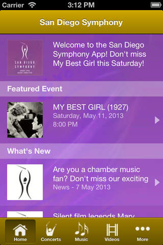 San Diego Symphony screenshot 2