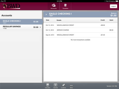 Bank of Wisconsin Dells Mobile for iPad screenshot 3