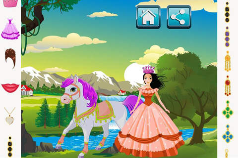 White Horse Princess Dress Up Free screenshot 4