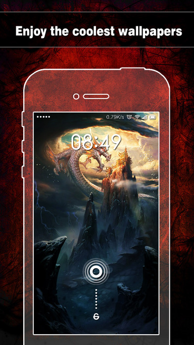 Screenshots of Dragon Wallpapers, Backgrounds & Themes - Home Screen Maker with Cool HD Dragon Pics for iOS 8 & iPhone 6 for iPhone