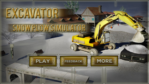 Snow Plowing Simulator - Heavy Excavator Machine 3D
