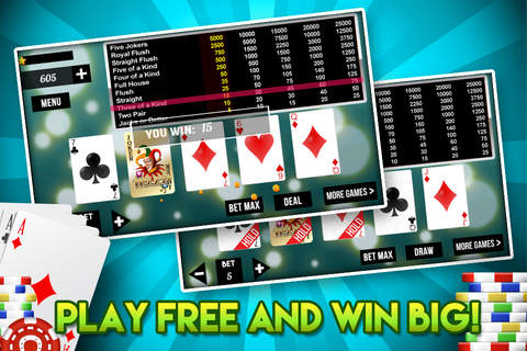 Rich Video Poker Blitz with Fortune Prize Wheel Jackpot ! screenshot 2