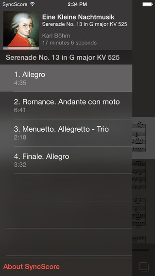 【免費音樂App】Mozart Eine kleine Nachtmusik - SyncScore-APP點子