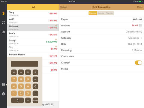 【免費財經App】Checkbook - Spending, Income, Cashflow and Account Tracker-APP點子