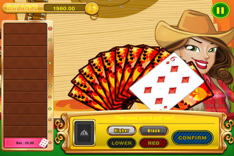 AAA Win Big Fortune Wild West Bash Hi-Lo (High-Low) Card Casino Game Blitz Free screenshot 3