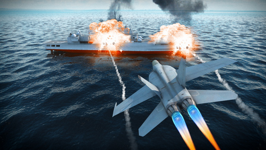 3D Fighter Jet Parking - Air Craft Carrier Landing Battleship War Simulator F18 Pilot Games