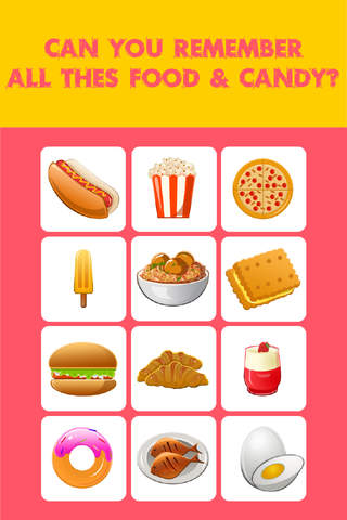 Kids Memory Match : Food And Candy screenshot 3