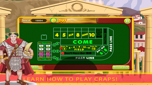 【免費遊戲App】Caesar Rules Craps HD - Roll the dice and beat the odds-APP點子