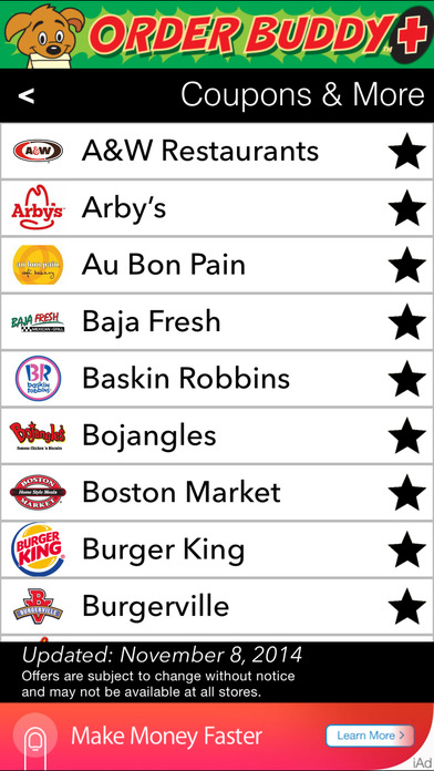 Fast Food Order Buddy + Deals