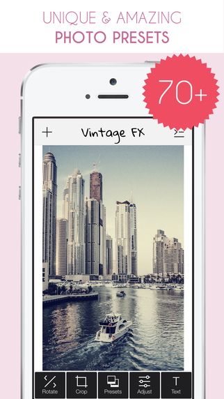 Vintage FX - Free Photo Editing Texting App for Instagram Facebook Twitter