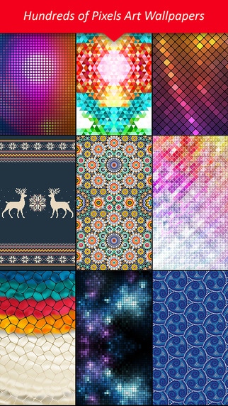 Amazing Pixel Art Wallpapers : : FREE Pixels Dots Pictures Colorful Pattern Backgrounds For iOS 8 Sc