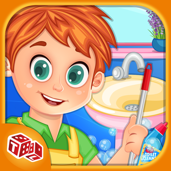 Kids Dirty Bathroom Cleanup - Mommy’s Little Helper Washing & Cleaning the Messy Toilet LOGO-APP點子