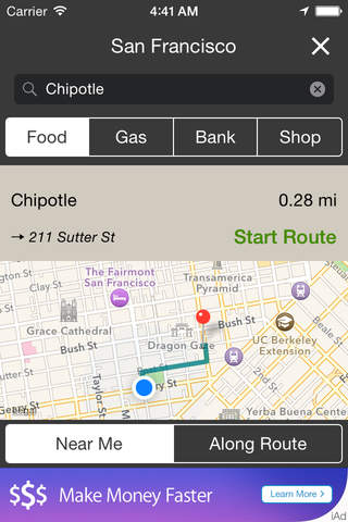 Pitstop - Search Along Route or Nearby screenshot 4