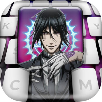 KeyCCMGifs Manga & Anime Animated Black Stickers Keyboard LOGO-APP點子