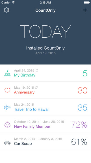 【免費工具App】CountOnly - Simple & beautiful countdown app-APP點子