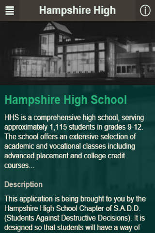 Hampshire High School SADD screenshot 2