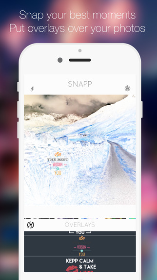 Snapp - Share your best monents with pictures and overlays. Anytime. Anywhere