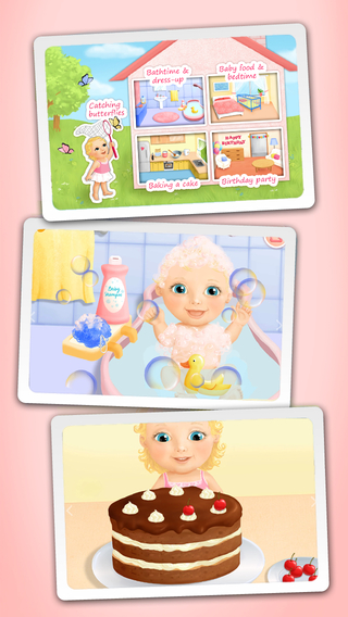 【免費遊戲App】Sweet Baby Girl Dream House, Bath Time, Dress Up, Baby Care and Birthday Party - Kids Game-APP點子