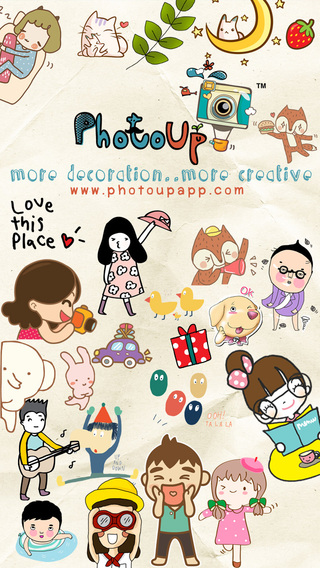 【免費攝影App】PhotoUp - Cute Stamps Frame Filter photo decoration-APP點子