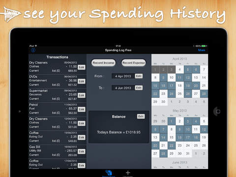 Spending Log Free for iPad screenshot 3