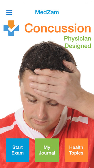 MedZam Concussion Assessment Exam Test Tool to Check for Sport or Head Injury Free
