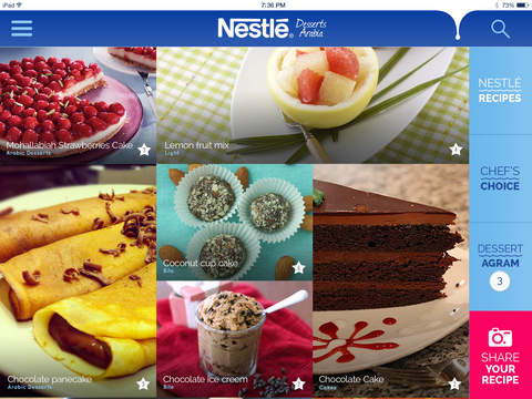 NESTLÉ Desserts Arabia iPad edition