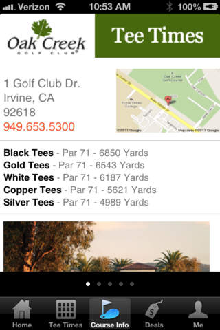 Oak Creek Golf Club Tee Times screenshot 3