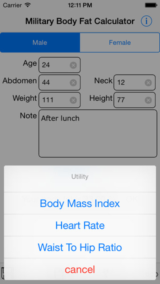 【免費工具App】Army Body Fat Calculator For iPhone-APP點子