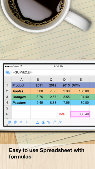 【免費財經App】iSpreadsheet Free (Mobile Spreadsheet)-APP點子