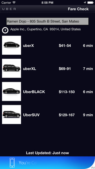 Fare Check - Instant Uber Price and Arrival Estimates