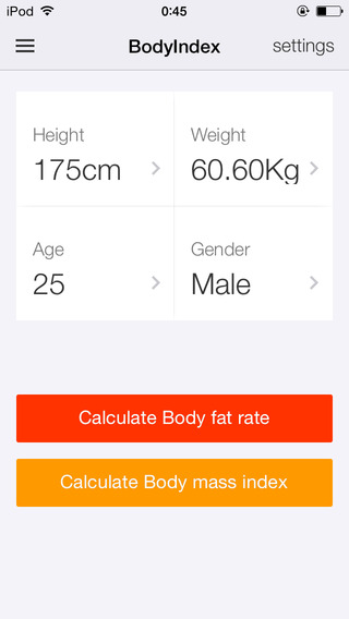 BodyIndex-Calculate your body mass index and body fat rat