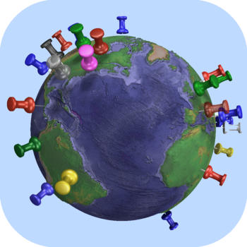 Pin Your World! - Best App For Traveler To Pinpoint And Geocaching Important Visited Places On Map 旅遊 App LOGO-APP開箱王