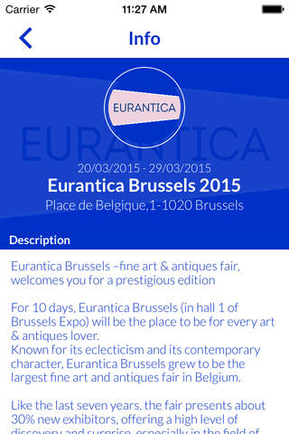 Eurantica Brussels 2015 screenshot 3