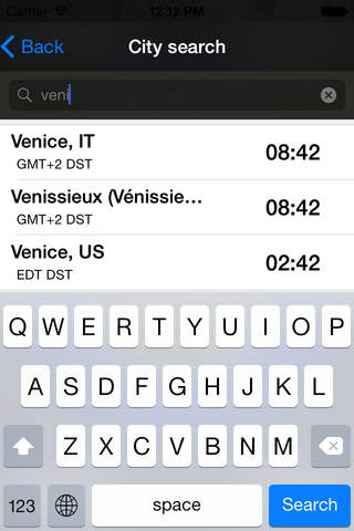 Globetimer Mobile World Clock screenshot 3