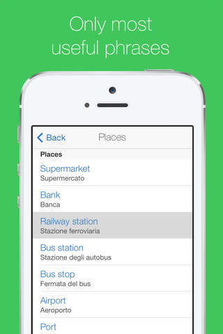 Italian Survival Kit - talking offline phrasebook screenshot 3