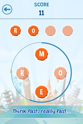 Four Letter City - Spell World Cities Quickly in this Word Trivia & Anagram screenshot 3