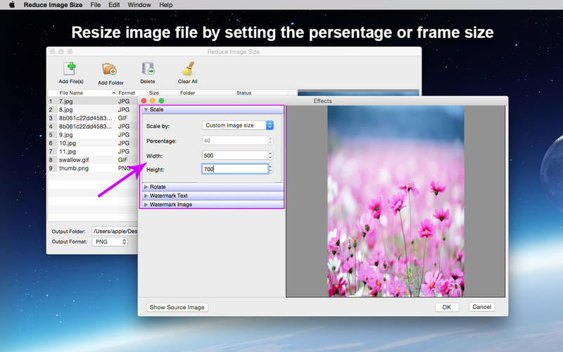 how to change picture resolution on mac