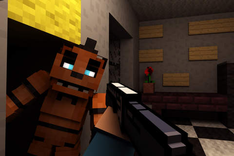 Block Freddy Fazbear Survival 3D Edition with skin exporter for Minecraft screenshot 2