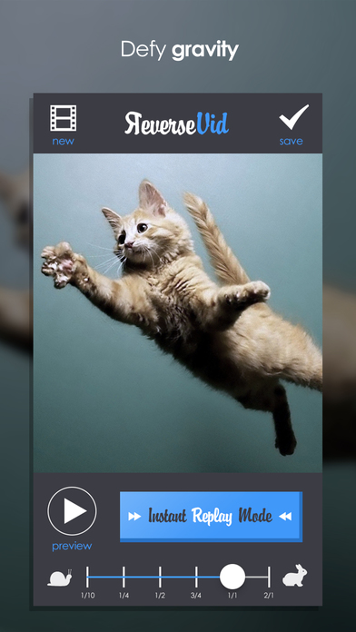 Screenshots of Reverse Vid - Video Rewind Editor for Backwards & Instant Replay Movies For Vine and Instagram for iPhone