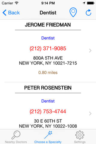 DoctorFinder: a quick way to find right Doctors & Dentists! screenshot 3