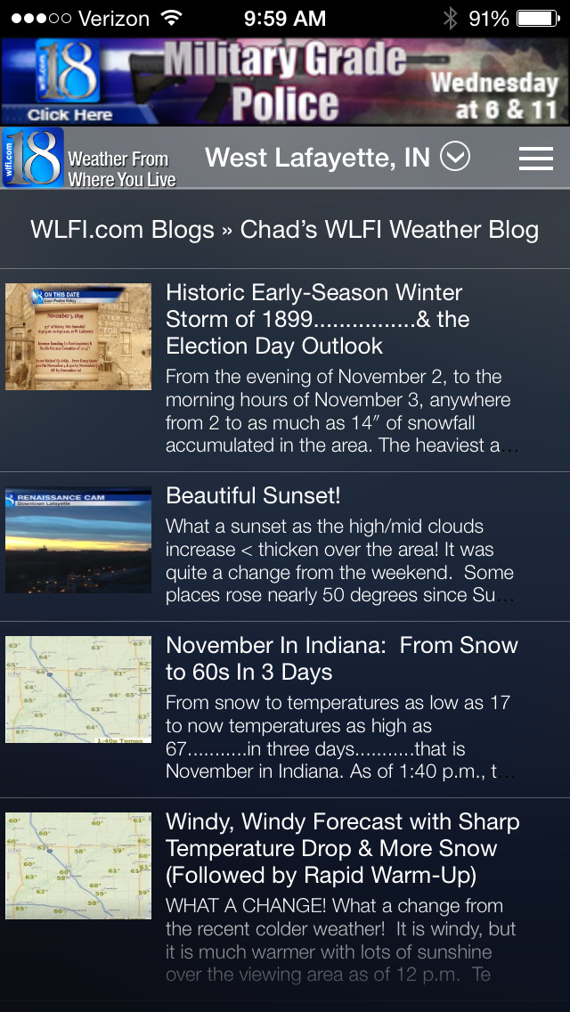 WLFI 18 Weather - Radar & Forecasts