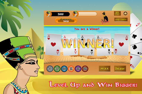 Cleopatra Poker FREE - Real Videopoker Casino screenshot 3