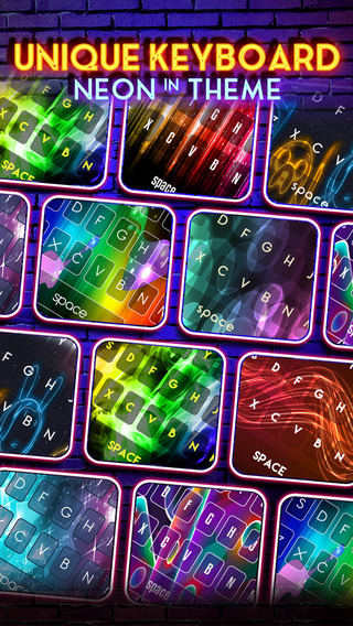 KeyCCM Neon Color Wallpapers Custom Keyboard Themes