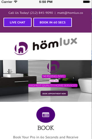 Homlux Home Services screenshot 2