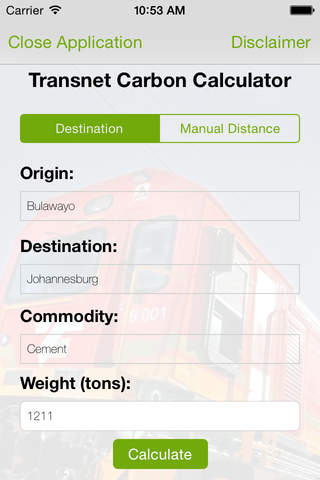 Transnet Carbon Calculator screenshot 4